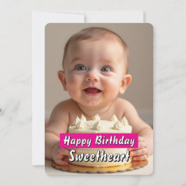 Adorable Baby Birthday Card – Instant Download 招待状
