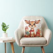 Adorable Baby Deer With Festive Antlers クッション (椅子)