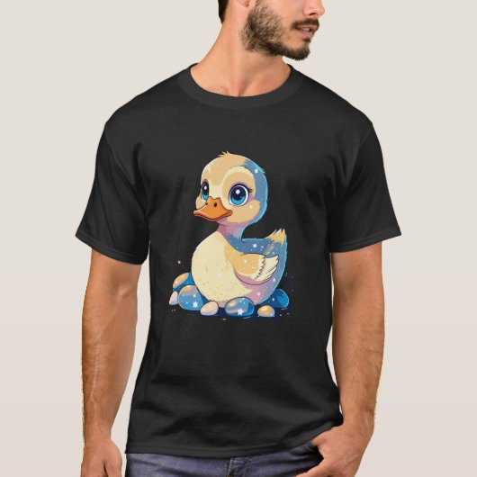 Adorable Baby Duckling with Stars Nursery Tシャツ (正面)