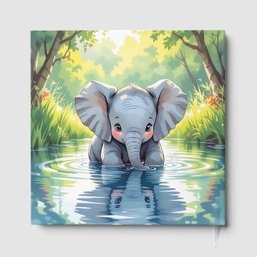 Adorable Baby Elephant and Reflection ゲストブック (裏面)