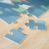 Adorable Baby Elephant and Reflection   ジグソーパズル (側面)