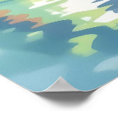 Adorable Baby Elephant and Reflection Personalized ポスター (角)