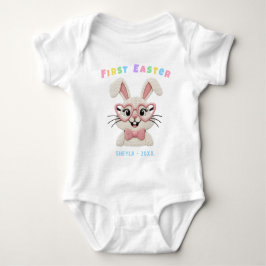 Adorable Baby Girl Boy First Easter Bunny ベビーボディスーツ