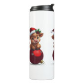 adorable baby highland cow sitting タンブラー (回転左)