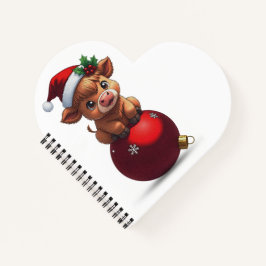 adorable baby highland cow sitting ノートブック