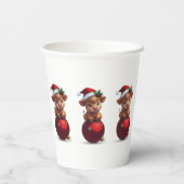 adorable baby highland cow sitting 紙コップ (裏面)