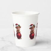 adorable baby highland cow sitting 紙コップ (左)