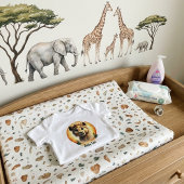 Adorable Baby Lion Cub "Baby Leo" Personalized ベビーボディスーツ