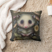 Adorable Baby Opossum Forest Nursery クッション (ブランケット)