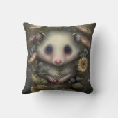 Adorable Baby Opossum Forest Nursery クッション (裏面)