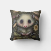 Adorable Baby Opossum Forest Nursery クッション (正面)
