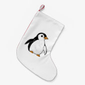Adorable Baby Penguin Airbrush-Style Winter Art  スモールクリスマスストッキング (正面 (吊り時))