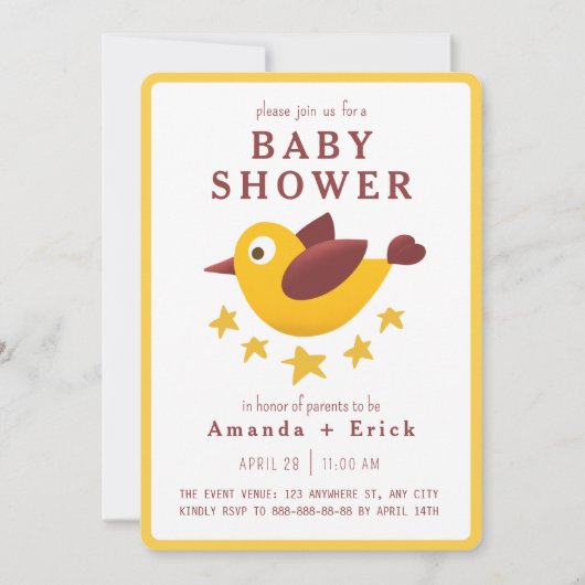 Adorable Baby Shower Invitation 招待状 (正面)