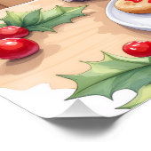 Adorable Basset Hound Sneaking Christmas Cookies ポスター (コーナー)