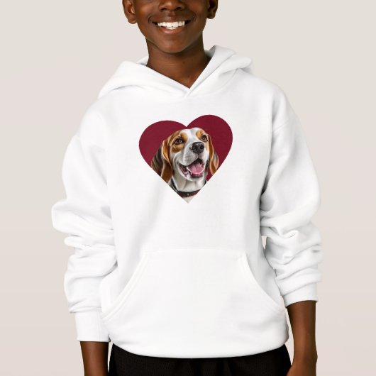 Adorable Beagle in Heart Shape Design (正面)