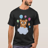 Adorable Bear On Cloud For A And Cosy Look Tシャツ (正面)