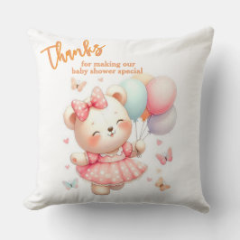 Adorable Bear – Thanksgiving Baby Shower Decor クッション