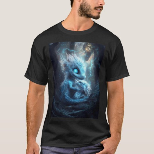 Adorable Bébé Dragon dans une Forêt Enchantée Tシャツ (正面)