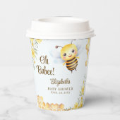 Adorable Bee Baby shower Gender Neutral 紙コップ (裏面)