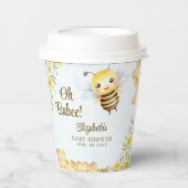 Adorable Bee Baby shower Gender Neutral 紙コップ (正面)
