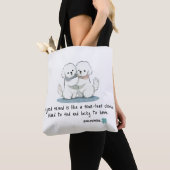 Adorable Bichon Friends with a Quote トートバッグ (クローズアップ)