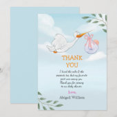 Adorable Birds Baby Shower Thank You cards サンキューカード (正面/裏面)