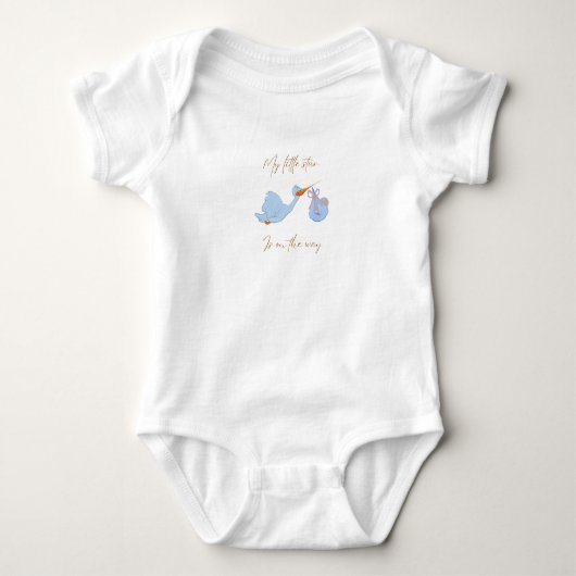 Adorable Blue Creature Graphic Baby T-Shirt - Soft ベビーボディスーツ (正面)