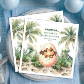 Adorable Blue Dino Baby Shower Hatching Soon Name 
