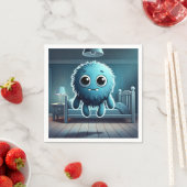 Adorable Blue Fluffy Creature スタンダードカクテルナプキン (インサイチュ)
