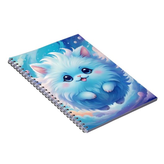 Adorable blue fluffy creature ノートブック (右側)