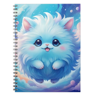 Adorable blue fluffy creature ノートブック