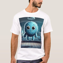 Adorable Blue Fluffy Creature Tシャツ