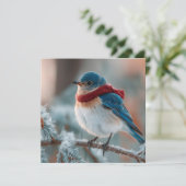 Adorable Bluebird in a Scarf  シーズンカード (スタンド正面)