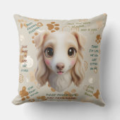 Adorable Borzoi Face Cushion Throw Pillow クッション (正面)