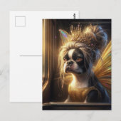 Adorable Boston Terrier Fairy ポストカード (正面/裏面)