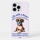 Adorable Boxer Dog Life iPhoneケース (裏面)