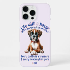 Adorable Boxer Dog Life iPhone 16 Pro Maxケース