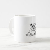 Adorable Bulldog コーヒーマグカップ (正面左)