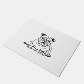 Adorable Bulldog ドアマット (アングル)