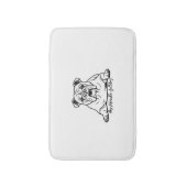 Adorable Bulldog バスマット (正面縦)