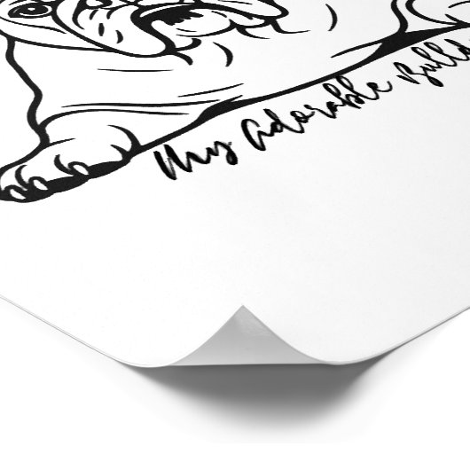 Adorable Bulldog ポスター (角)