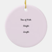 Adorable Bunny Baby's First Christmas セラミックオーナメント (裏面)