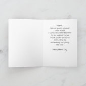 Adorable Bunny Giving Flowers Mother's Day Card カード (内部)