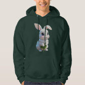 Adorable Bunny Hoodie Cute White Rabbit Design パーカ (正面)