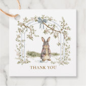 Adorable Bunny Rabbit Baby Shower Thank you フェイバータグ (正面)