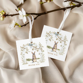 Adorable Bunny Rabbit Baby Shower Thank you フェイバータグ