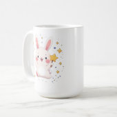 Adorable Bunny Star Mug Kawaii Animal Coffee Cup コーヒーマグカップ (正面左)