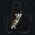 Adorable Calico Cat & Butterfly Watercolor エプロン<br><div class="desc">Add a splash of playful charm to your cooking or crafting with this delightful All-Over Print Apron, featuring an original watercolor illustration of an adorable calico cat playfully reaching for a butterfly. This unique design beautifully captures the grace and curiosity of a feline friend, making your time in the kitchen...</div>