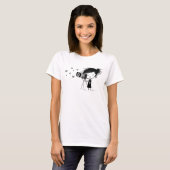Adorable Camera Girl with Hearts Funny Photography Tシャツ (正面フル)