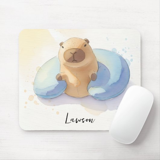 Adorable Capybara Mouse Pad マウスパッド (マウス)